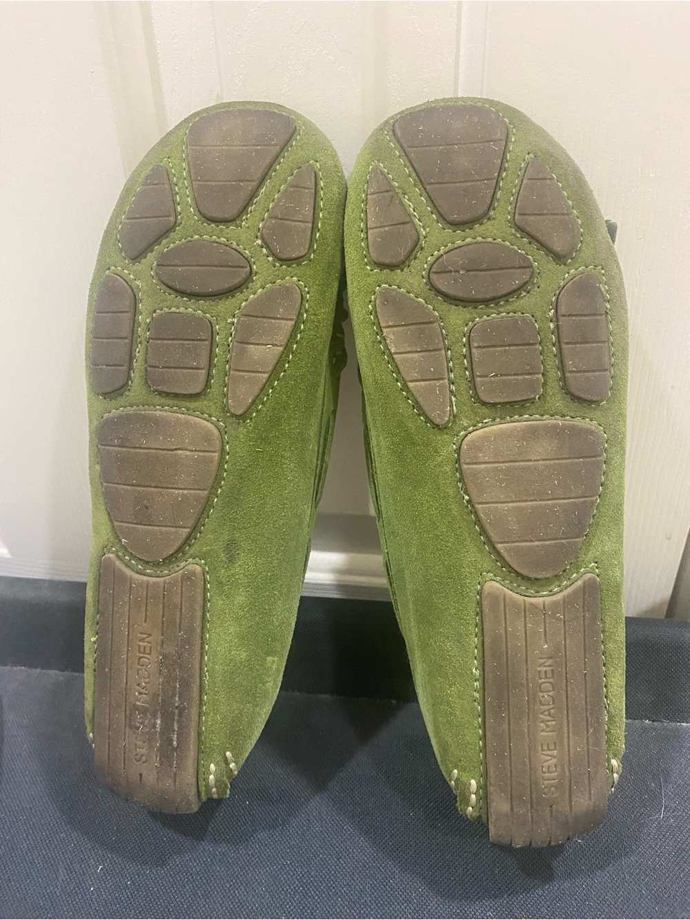 Steve Madden leather Suede Peace Moccasins Sz 6.5 loafer - Picture 5 of 9